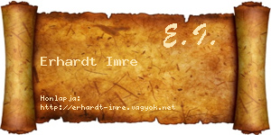 Erhardt Imre névjegykártya